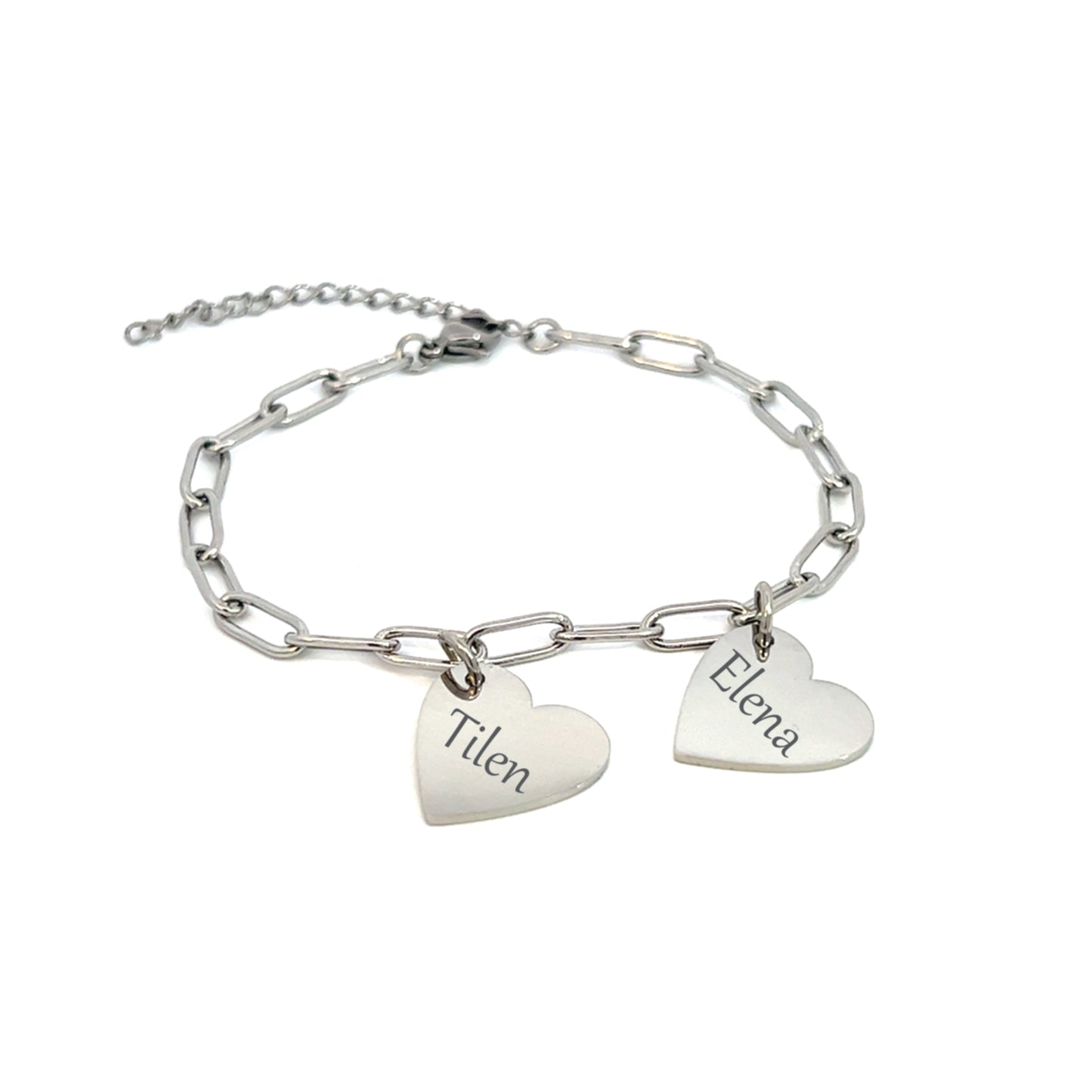 Zapestnica z obeski srček MOJA DRUŽINA