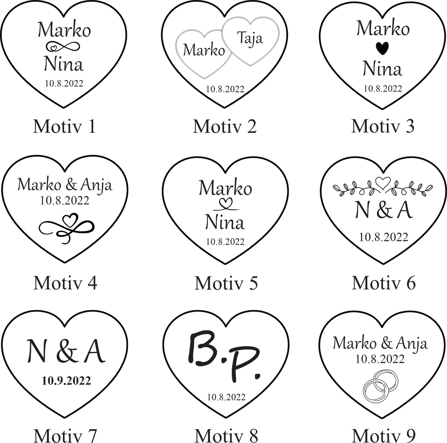 Ključavnica ljubezni SRCE z gravuro - rdeča barva